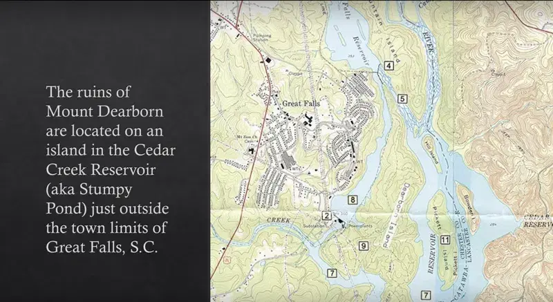 Mount Dearborn Arsenal ruins on Dearborn Island