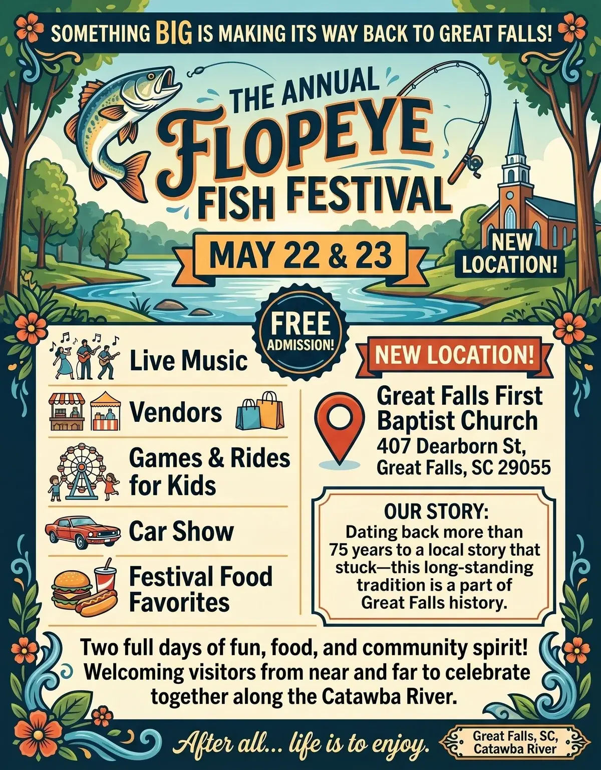 Great Falls Gears Up for Beloved Annual Flopeye Fish Festival!