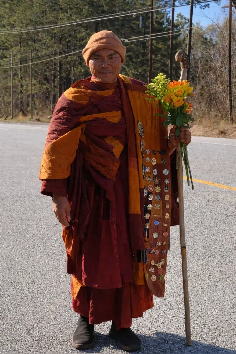 Monk with Badges in Great Falls