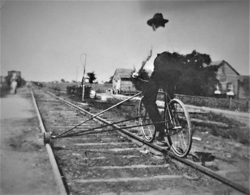 Mr. Harry Tibbs And His Bike He Rode To Ft. Lawn Every Day. Herbert'S Father