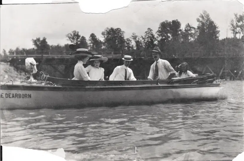 'The Dearborn' Boat Used To Transport People Across The Canal.
