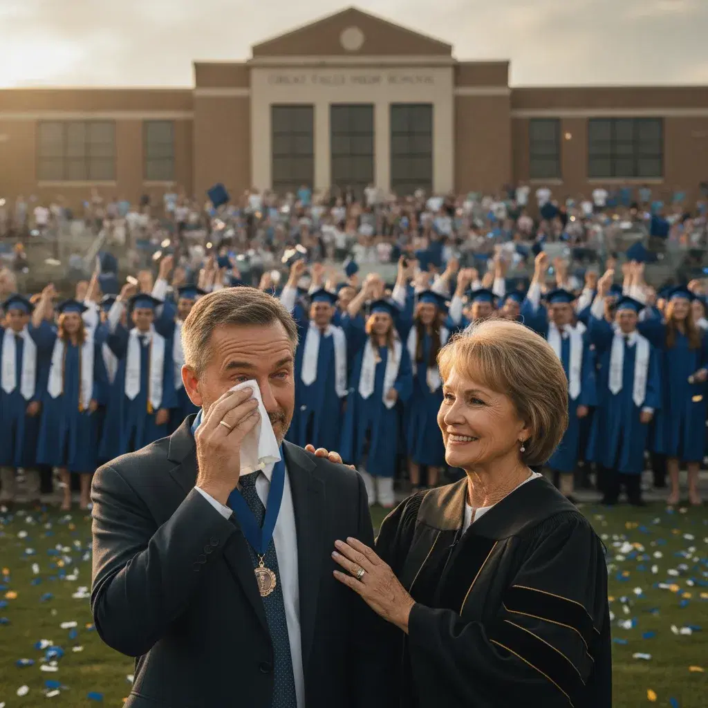 Great Falls High graduation emotional moment for Principal, Superintendent